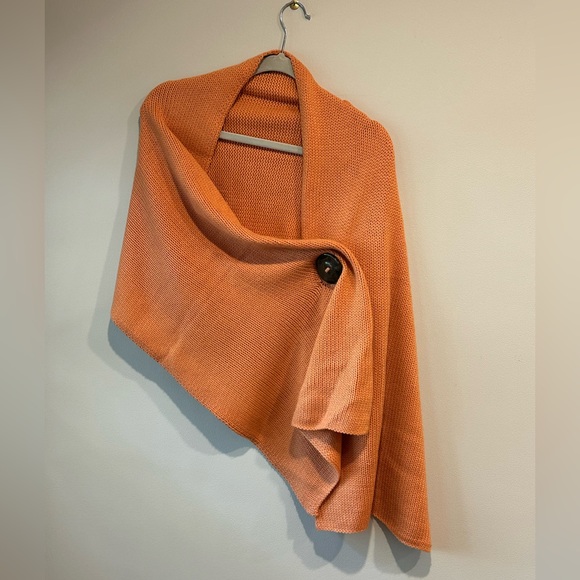 Light orange coral women’s shoulder wrap, one size fit all - Picture 1 of 6